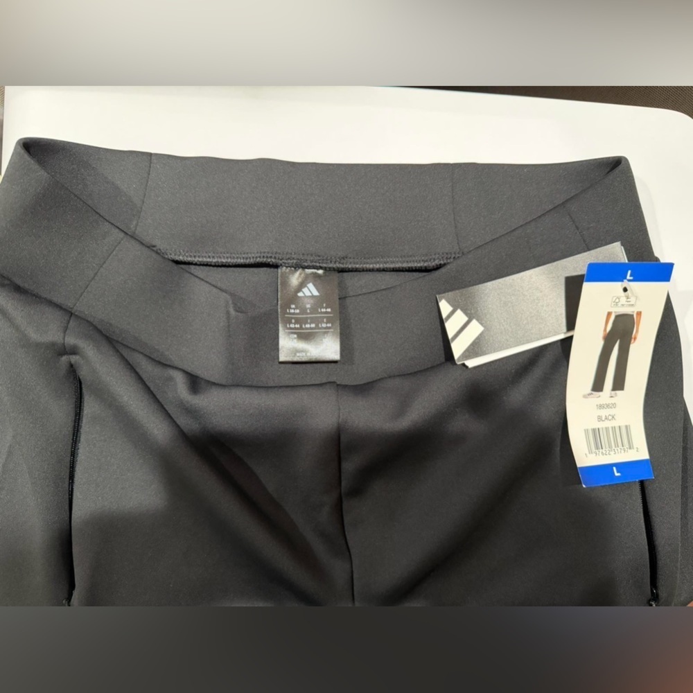 NWT Adidas Black Track Wide Leg Pants size L - Picture 4 of 5